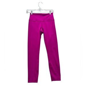 Lululemon Wunder Train High-Rise 25" leggings in a pink magenta color Size 6